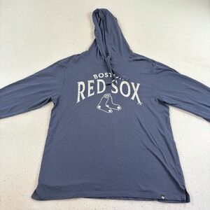 Boston Red Sox Hoodie Navy Blue Mens L Streetwear Blokecore Sporty Baseball Look